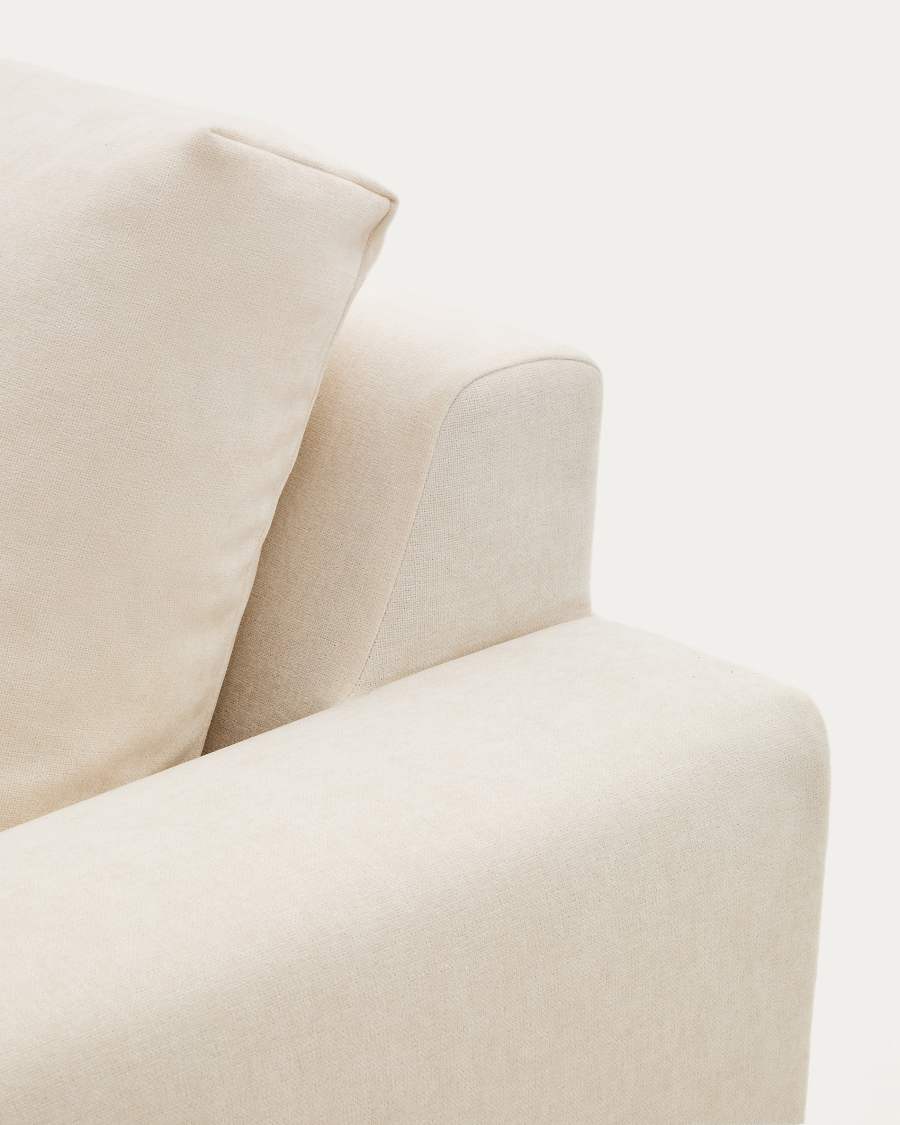 Alea removable cover modular sofa 3-seater in natural chenille left chaise longue 220 cm