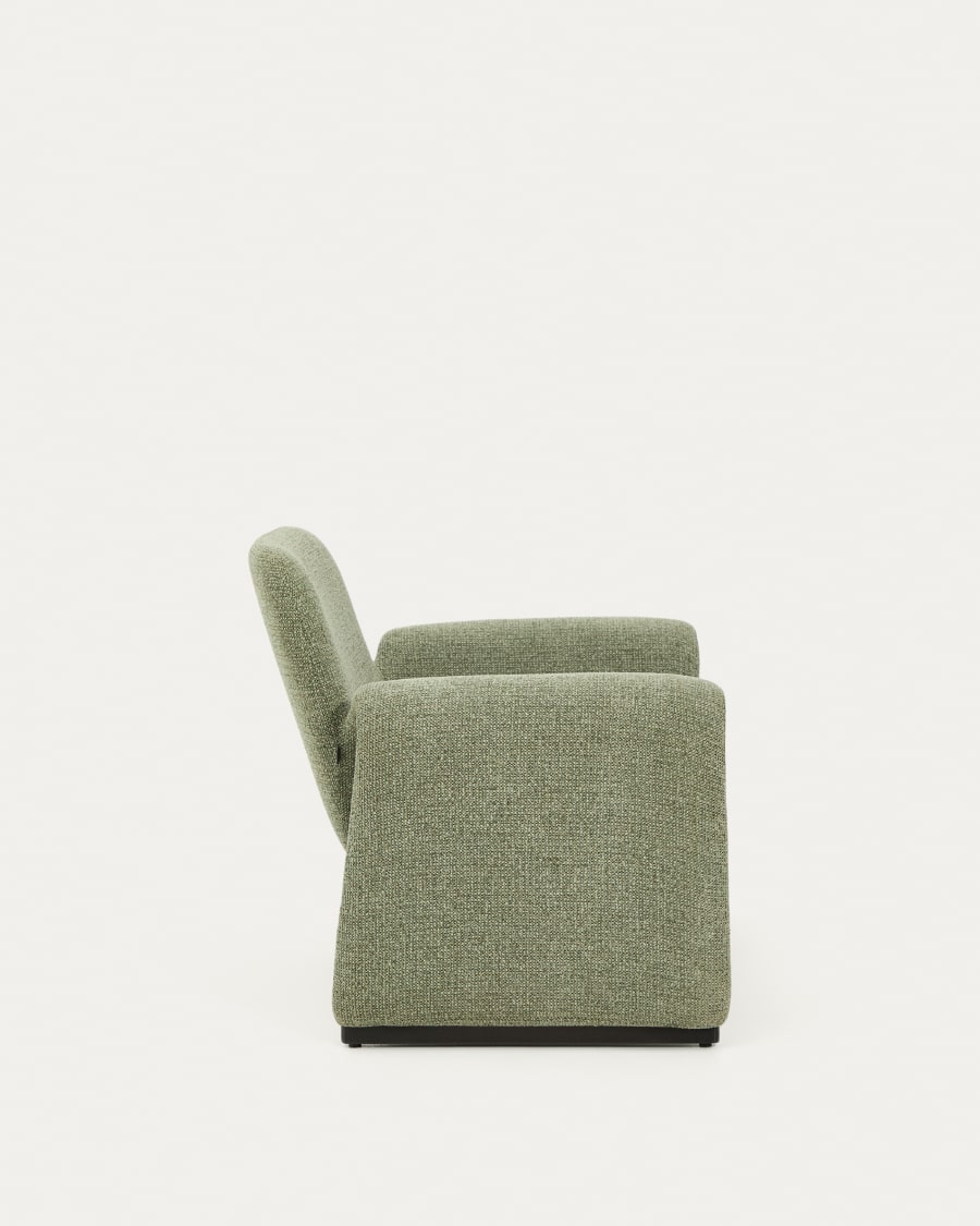 Poltrona Melvia in ciniglia verde