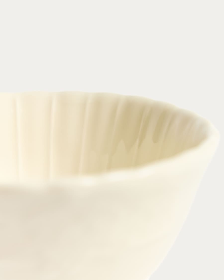 Bol Varla en céramique beige