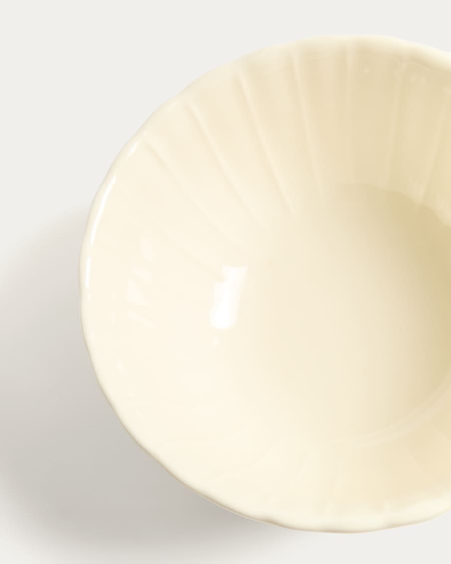 Bol Varla en céramique beige