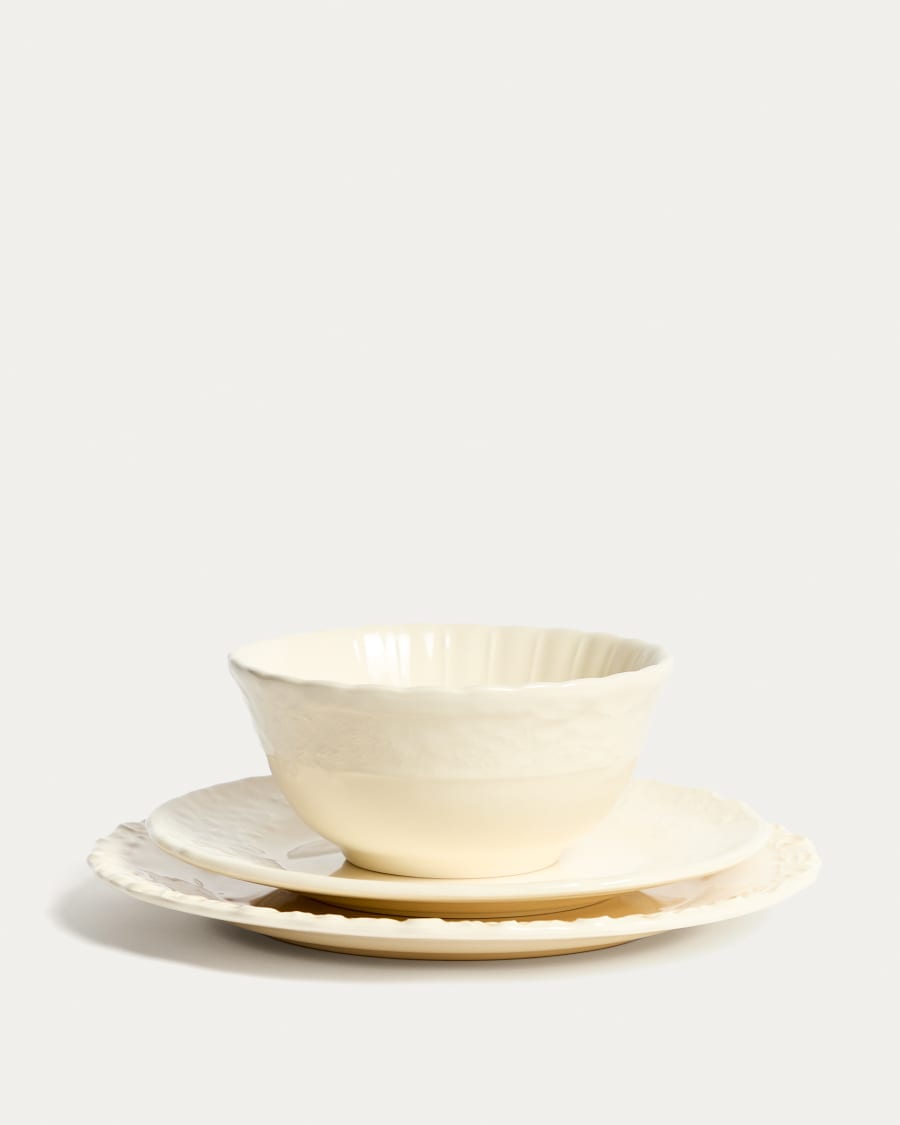Bol Varla en céramique beige