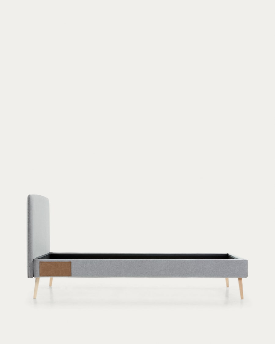Dyla bed cover for a 90 x 190 cm mattress in grey