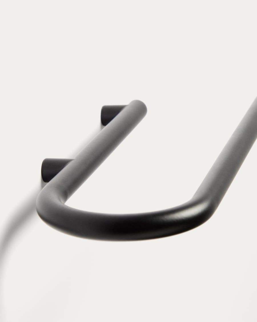 Black metal Arely towel rail