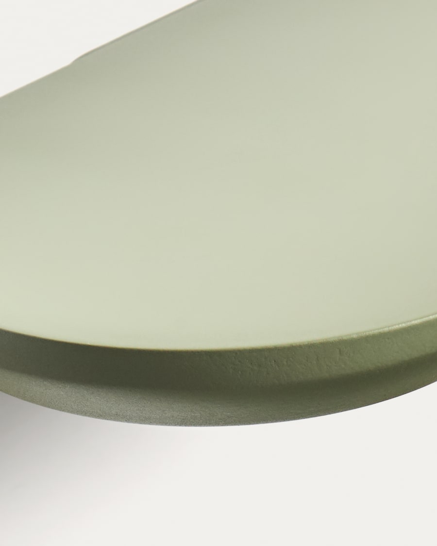 Arely set of 2 shelves in MDF with green lacquer finish 35 cm/55 cm