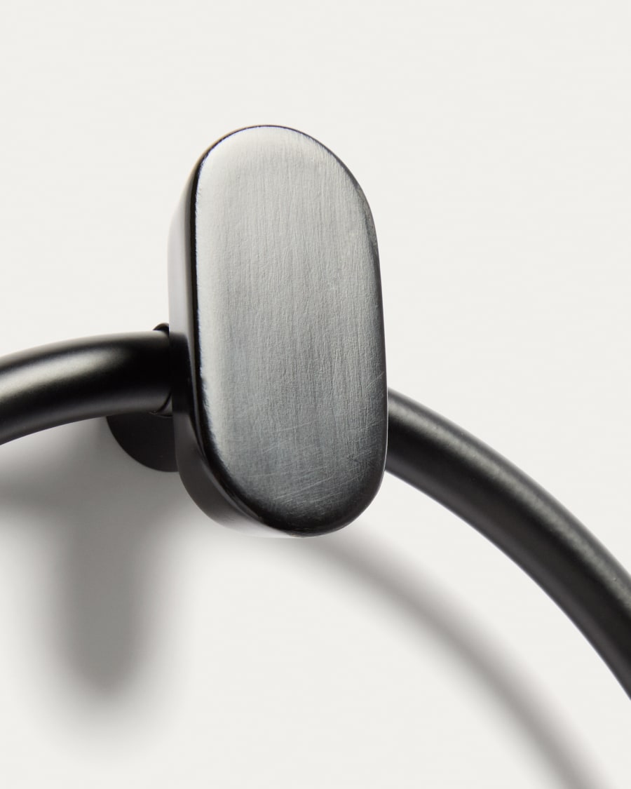 Black metal Arely towel ring
