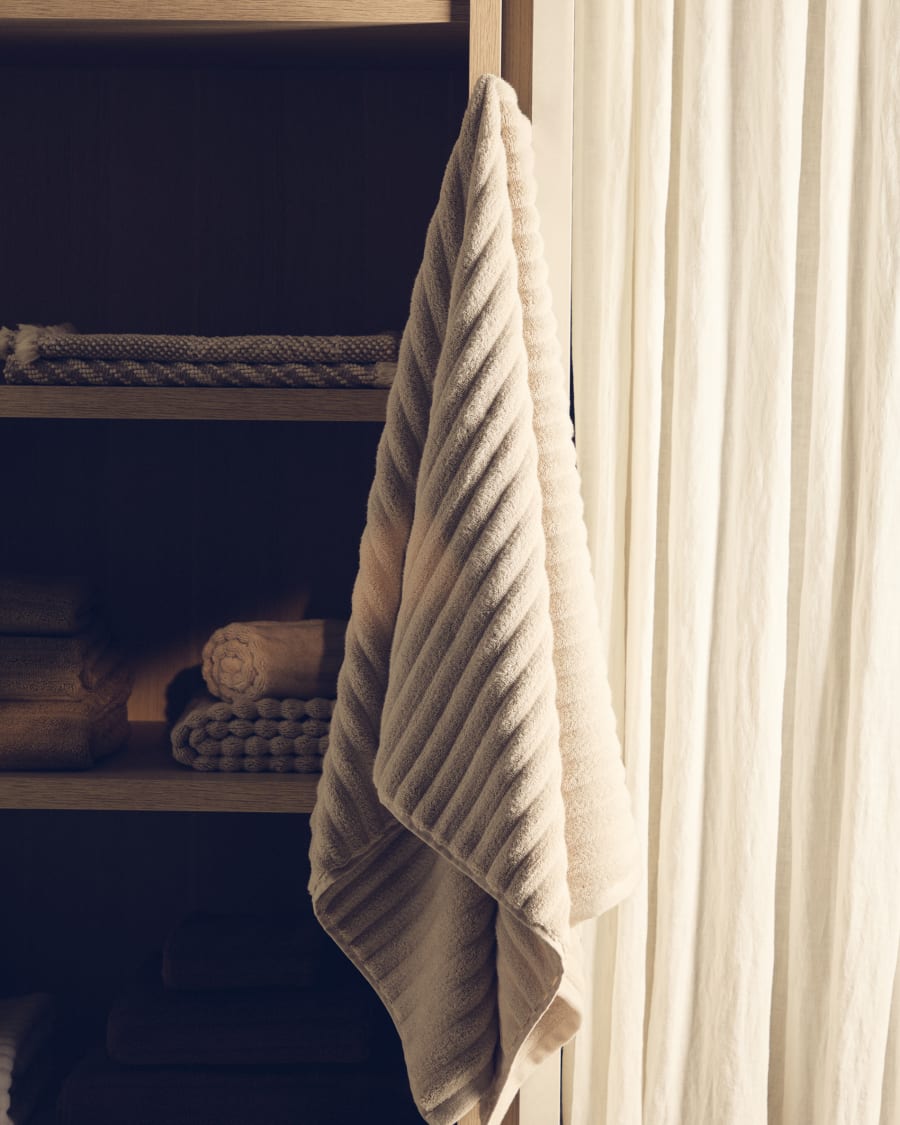 Navira 100% cotton beige hand towel 50 x 90cm