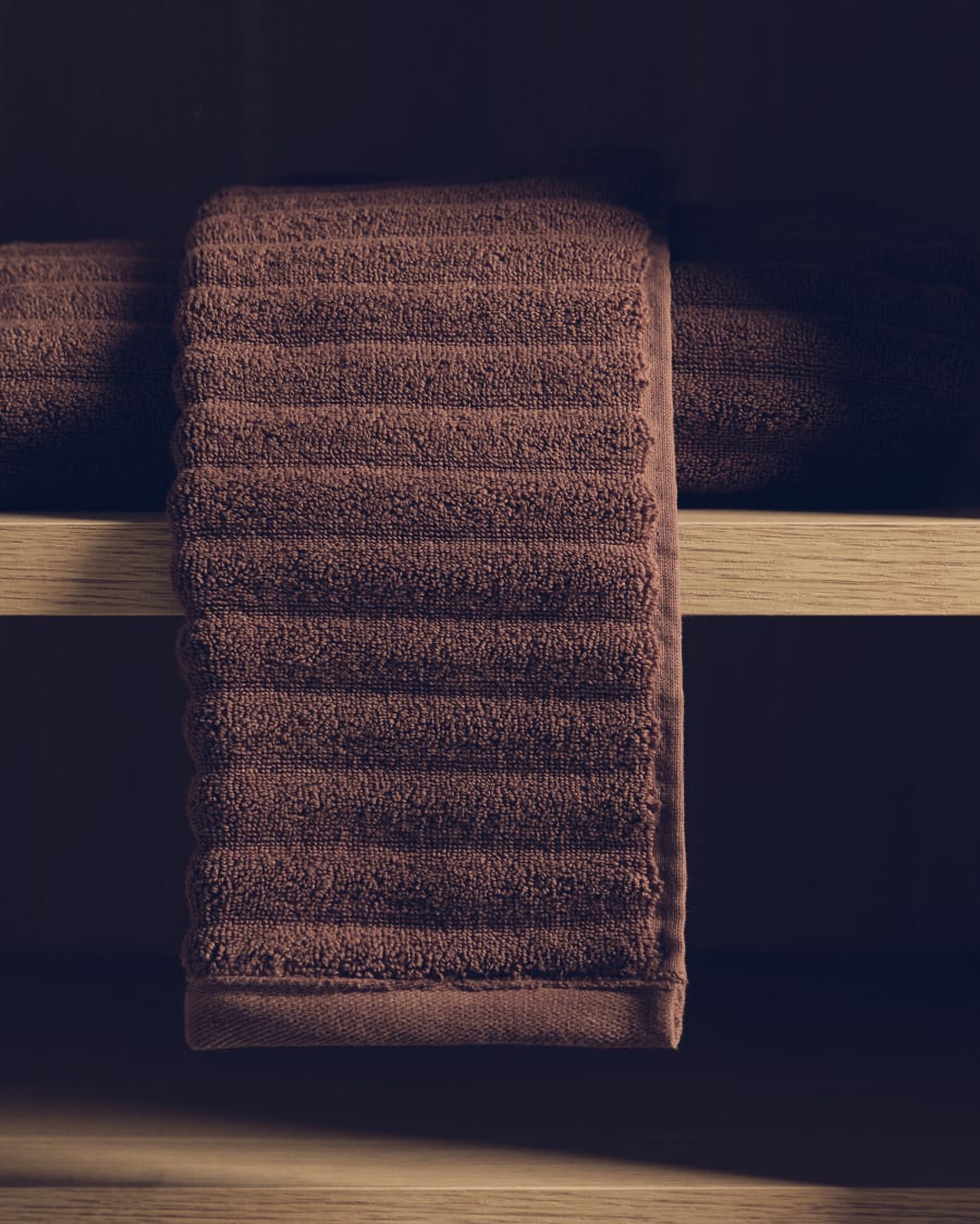 Navira 100% cotton dark brown hand towel 50 x 90cm