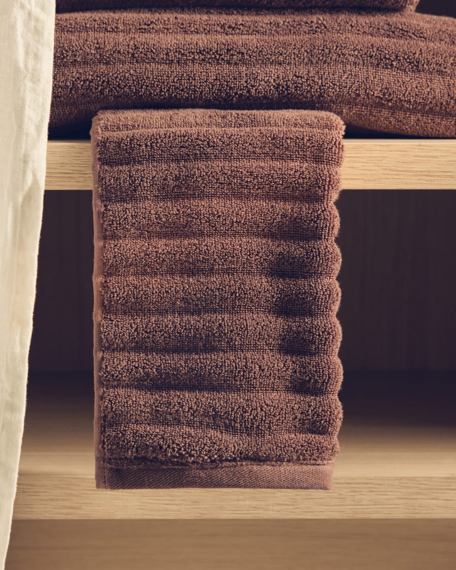Navira 100% cotton dark brown face towel 30 x 50cm