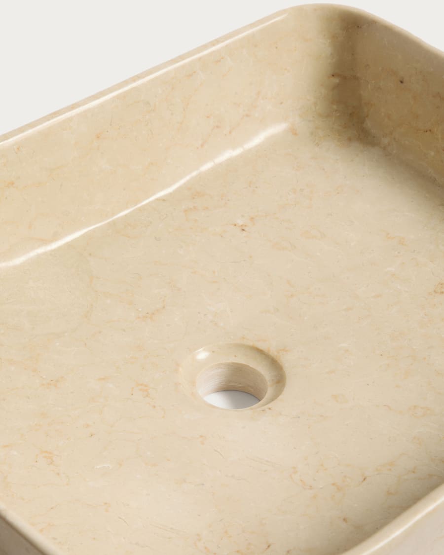 Darnen beige marble countertop washbasin 55 x 35cm