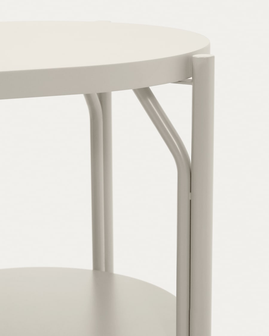 Badezimmermöbel Arely mit Stahlgestell und weiß lackiertem MDF, 90 x 40 cm