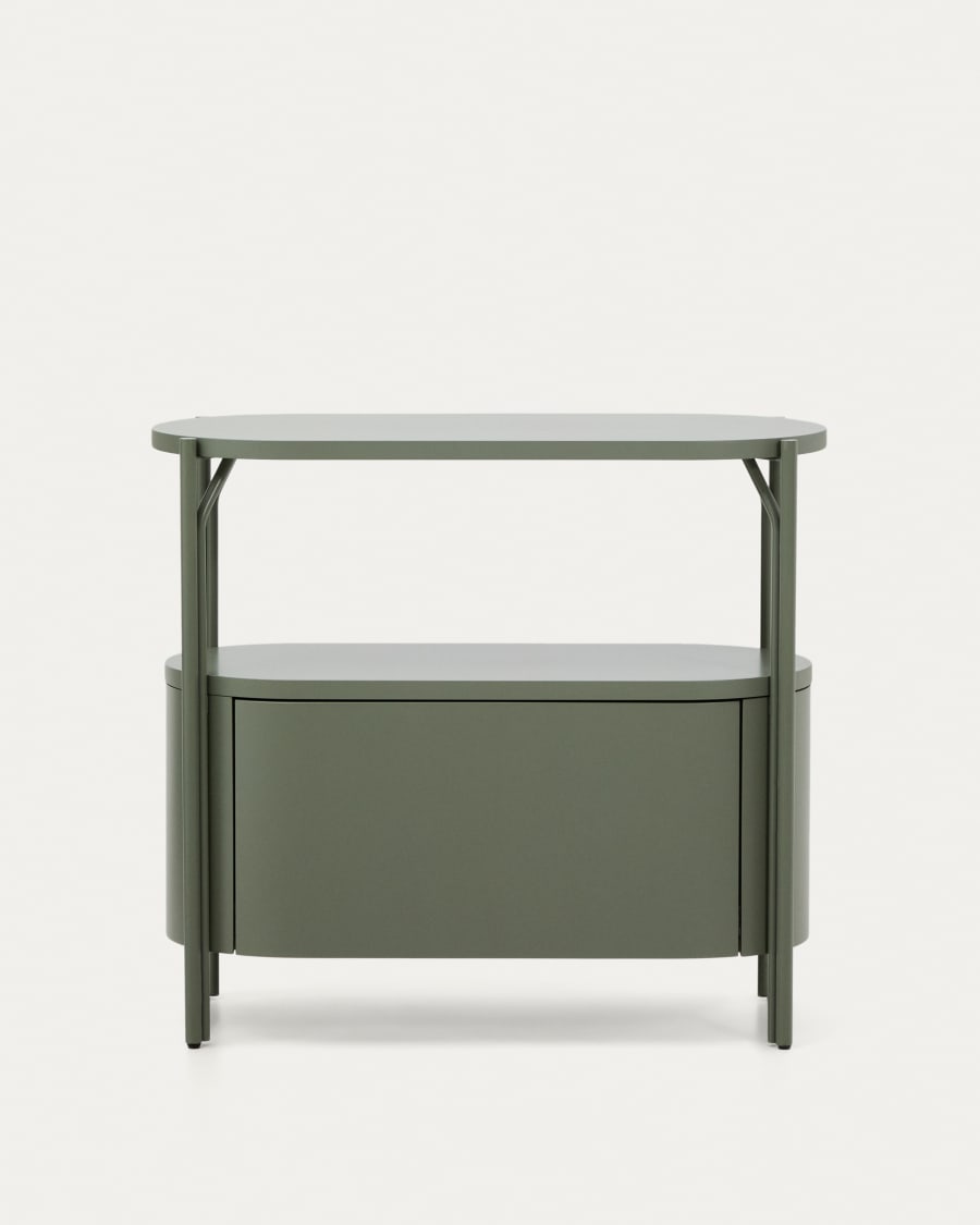 Badezimmermöbel Arely mit Stahlgestell und grün lackiertem MDF, 90 x 40 cm