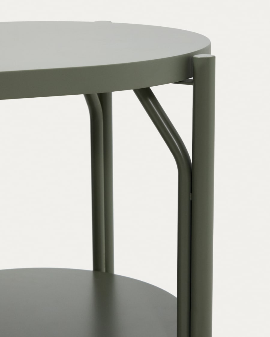 Badezimmermöbel Arely mit Stahlgestell und grün lackiertem MDF, 90 x 40 cm