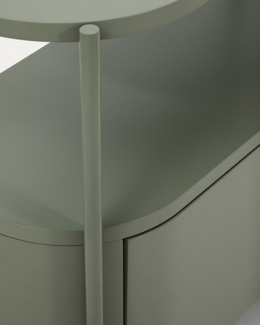 Badezimmermöbel Arely mit Stahlgestell und grün lackiertem MDF, 90 x 40 cm