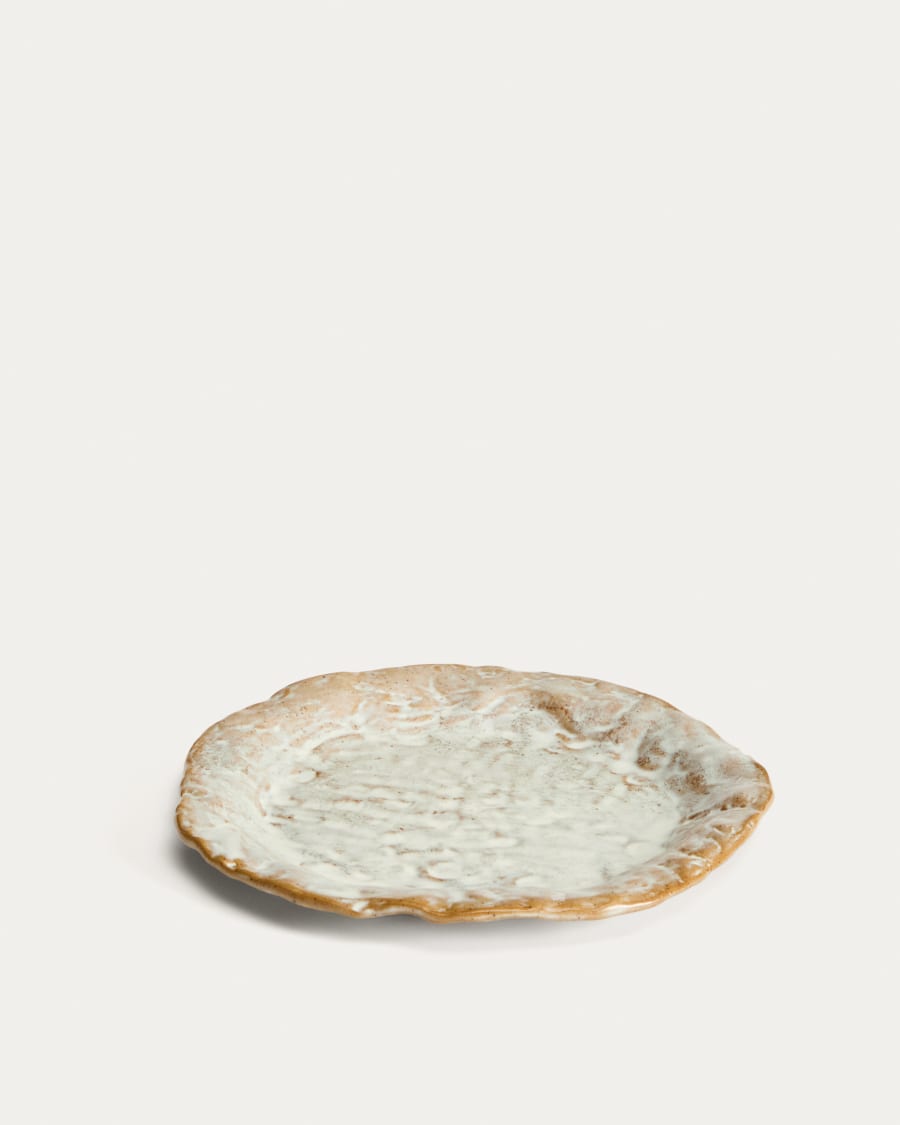 Alenia dessert plate in grey ceramic