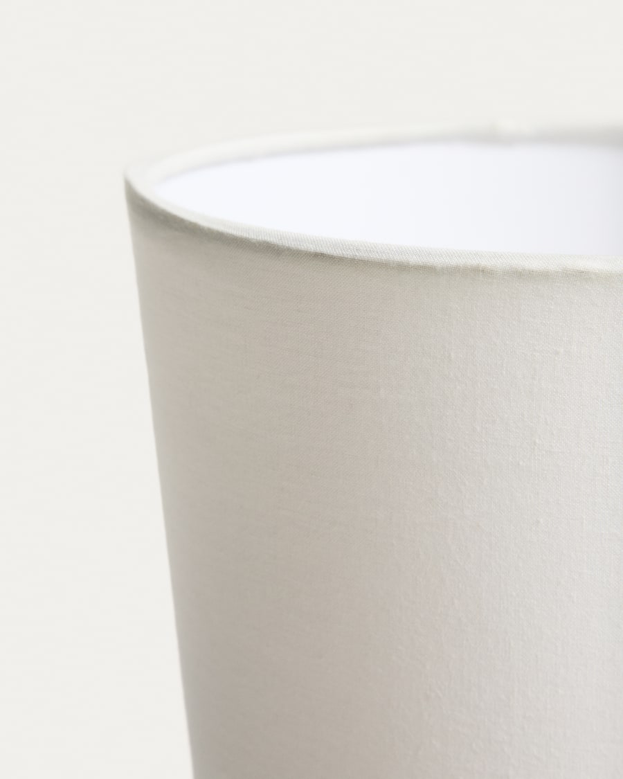 Grande lampe de table Viona avec effet pierre texturée et abat-jour en coton