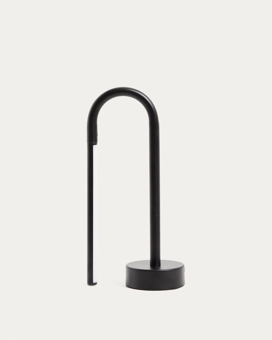 Lampe de table portable Bow en aluminium noir