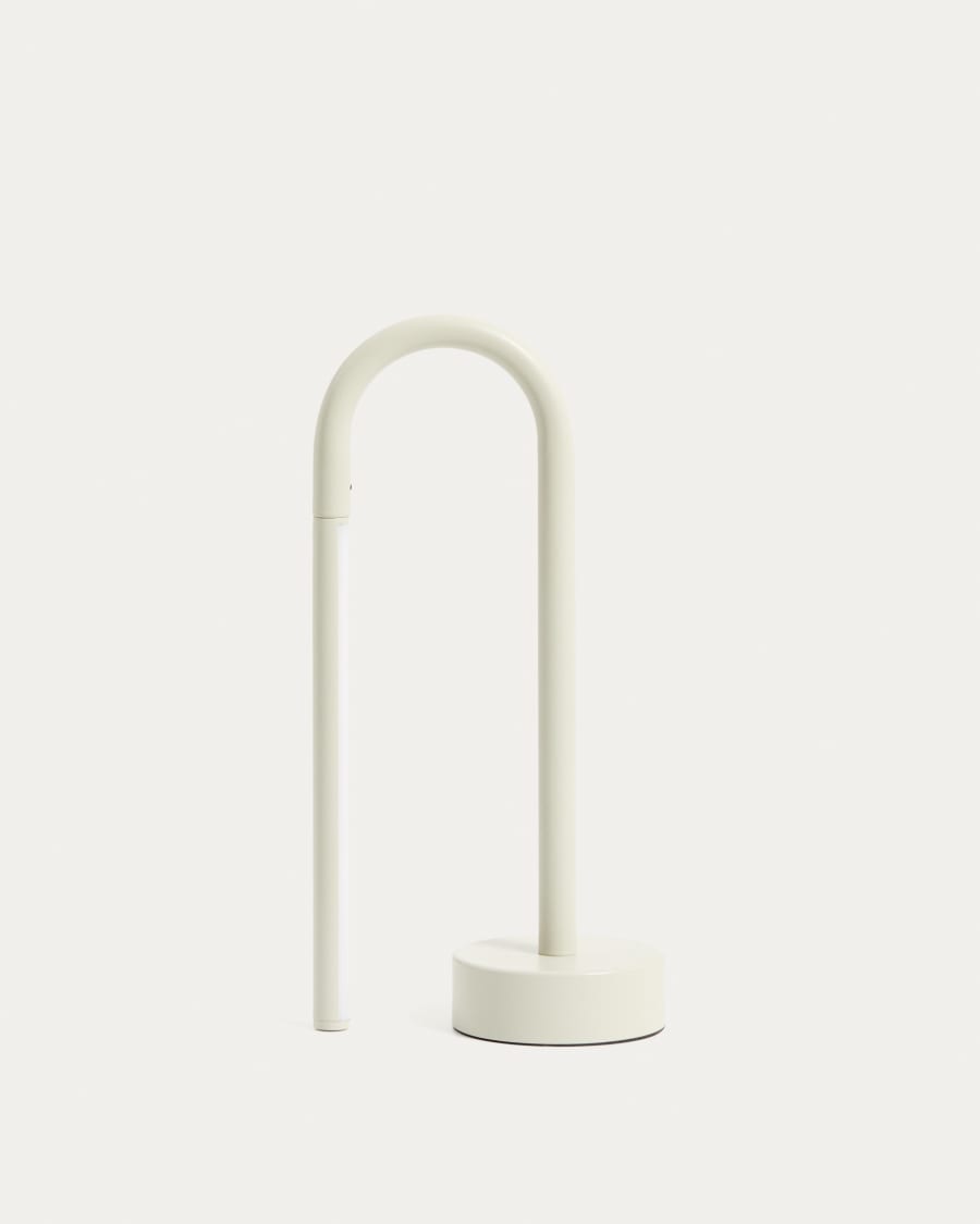 Lampe de table portable Bow en aluminium gris