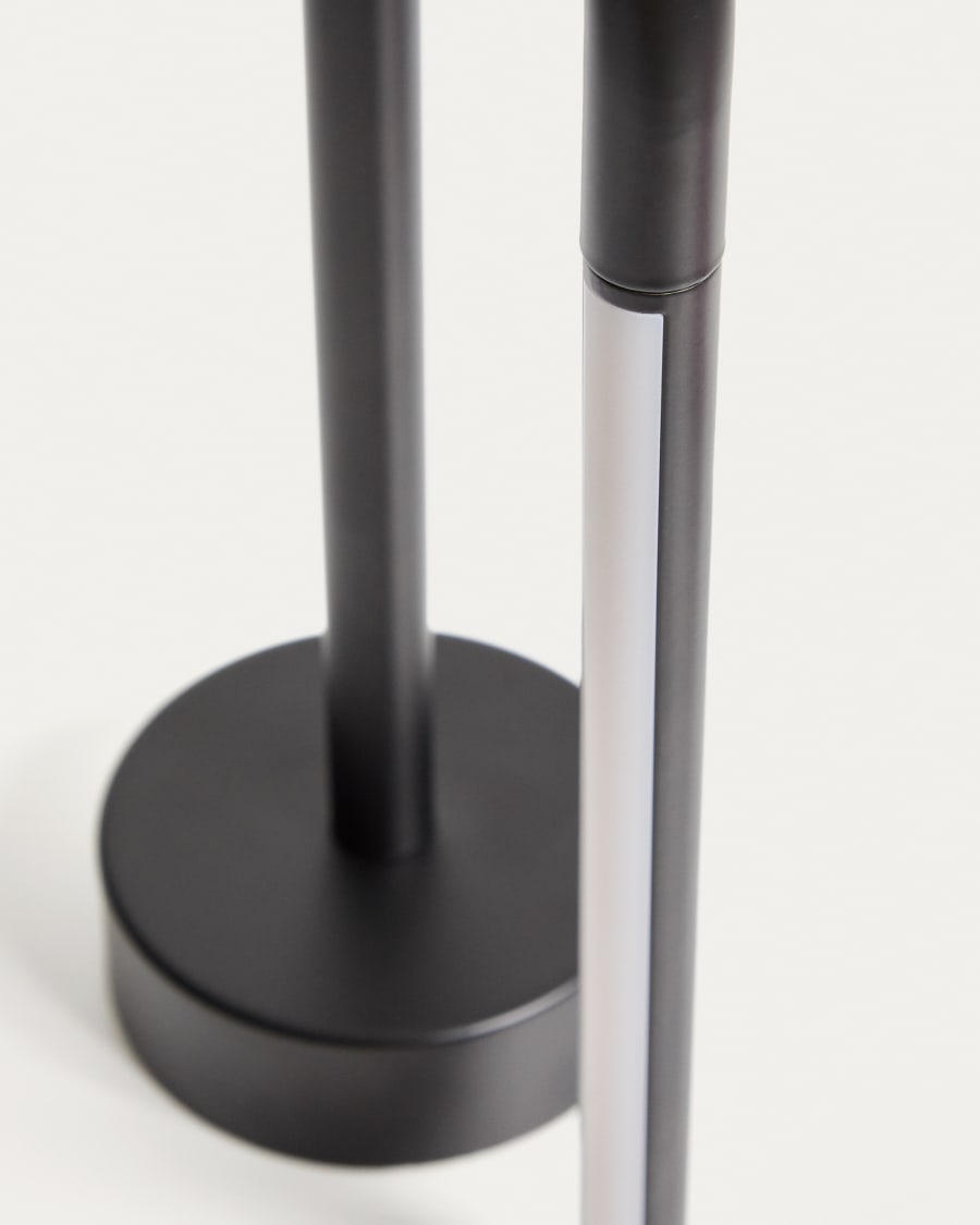 Lampe de table portable Bow en aluminium noir