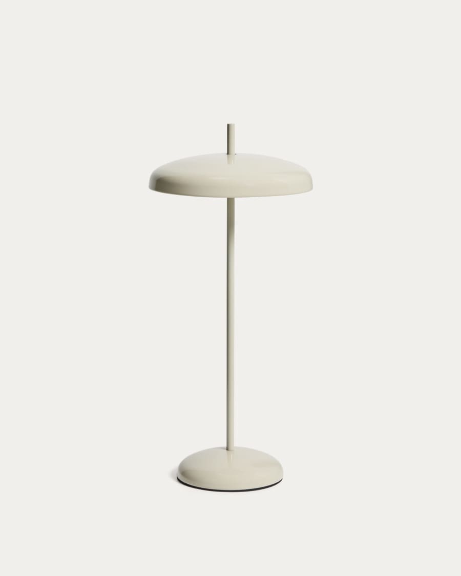 Lampe de table portable Porte en aluminium gris clair