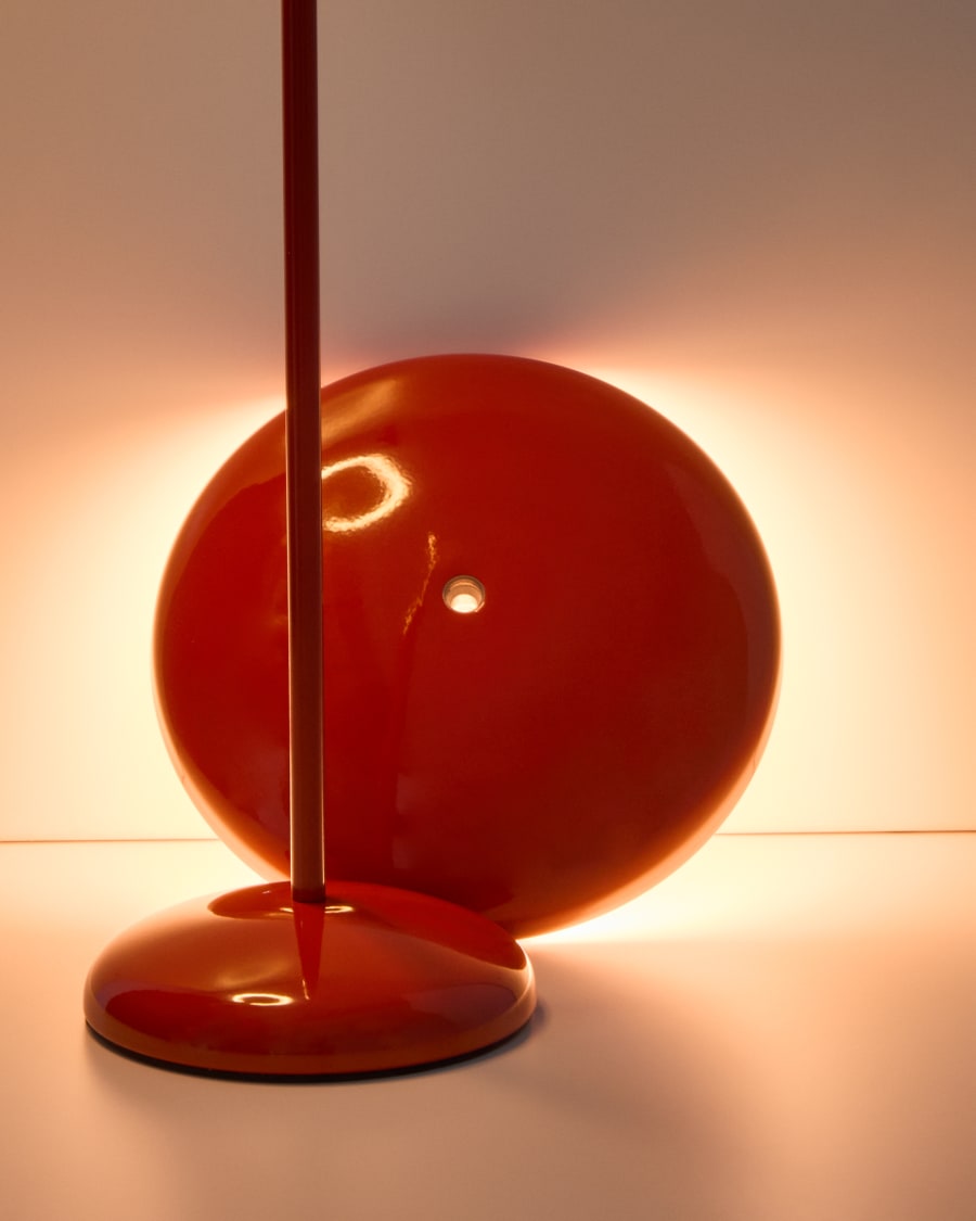 Lampe de table portable Porte en aluminium rouge