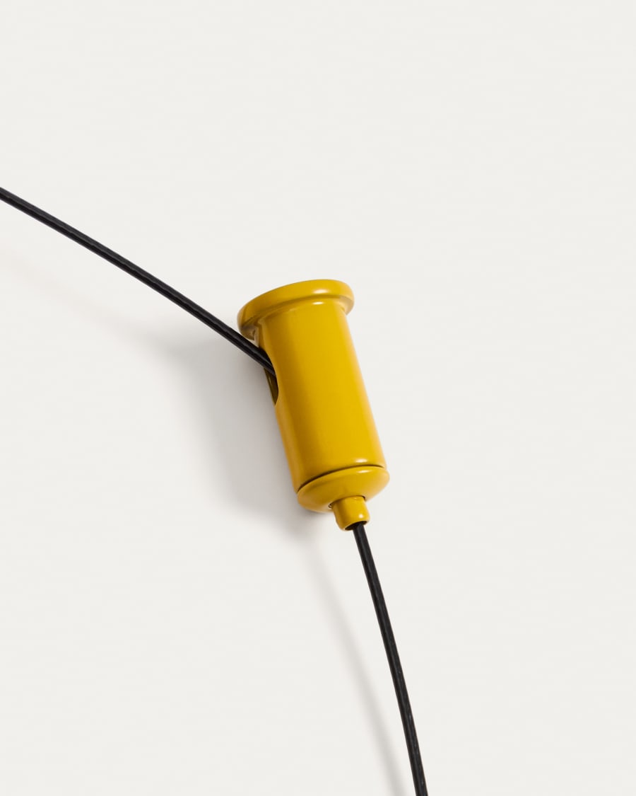 Plafonnier portable Porte en aluminium jaune Ø 16 cm