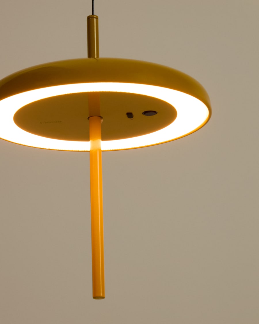 Plafonnier portable Porte en aluminium jaune Ø 16 cm