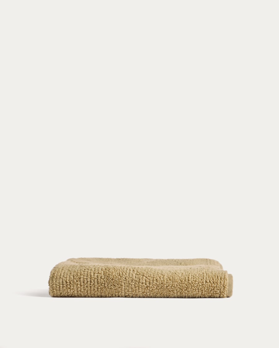 Olvira 100% cotton dark green jacquard hand towel 50 x 90cm