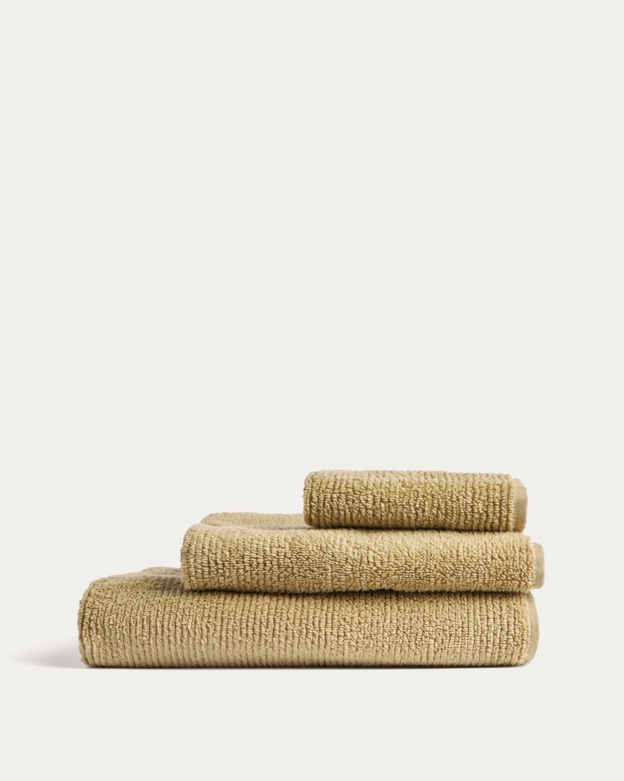 Olvira 100% cotton dark green jacquard border bath towel 70 x 140cm