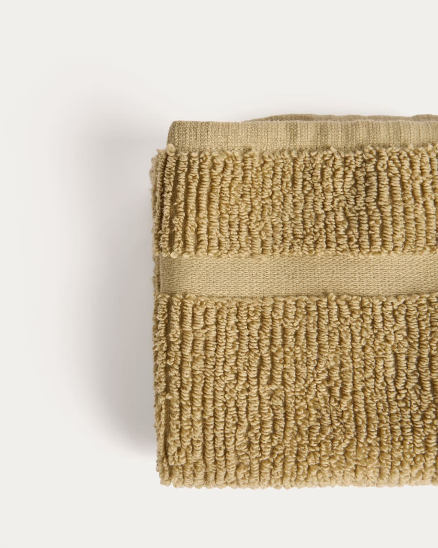 Olvira 100% cotton dark green jacquard hand towel 50 x 90cm