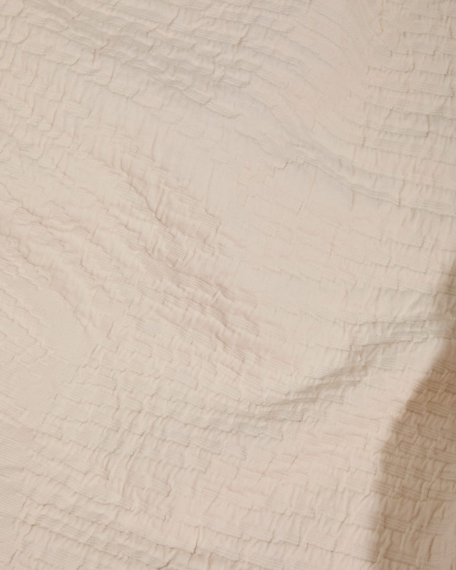 Zenti 100% cotton chenille bedspread in double sided zebra jacquard for 150/160 cm bed