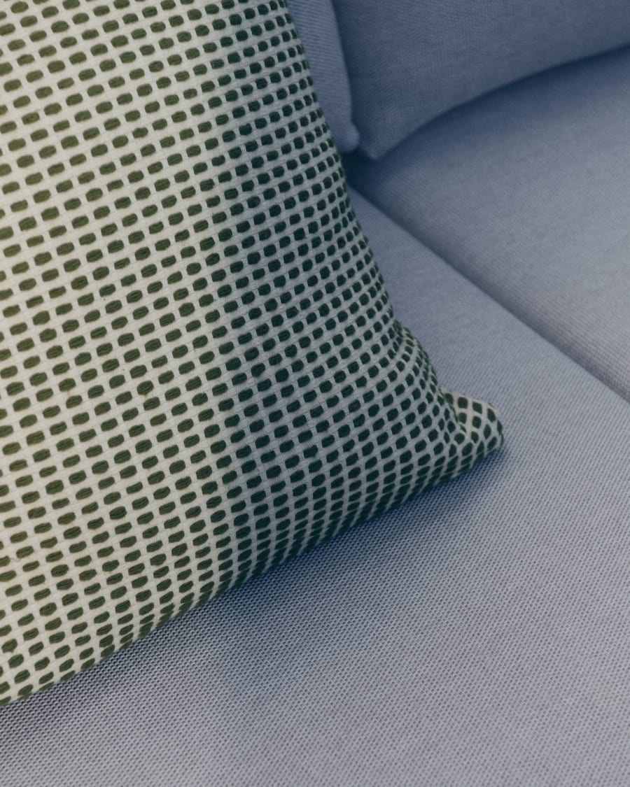 Housse de coussin Erelia 100 % coton jacquard vert 45 x 45 cm
