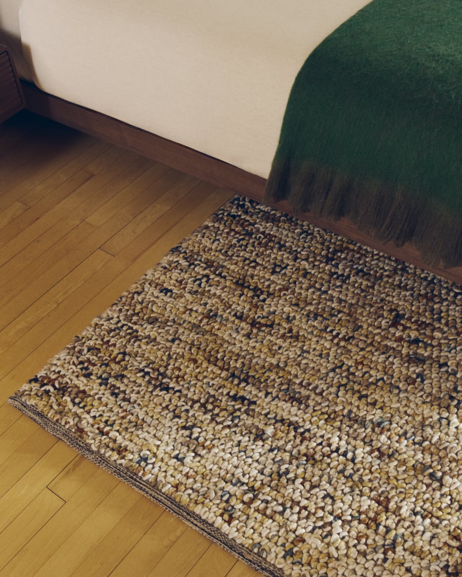 Elanis multicoloured bouclé wool rug 200 x 300cm