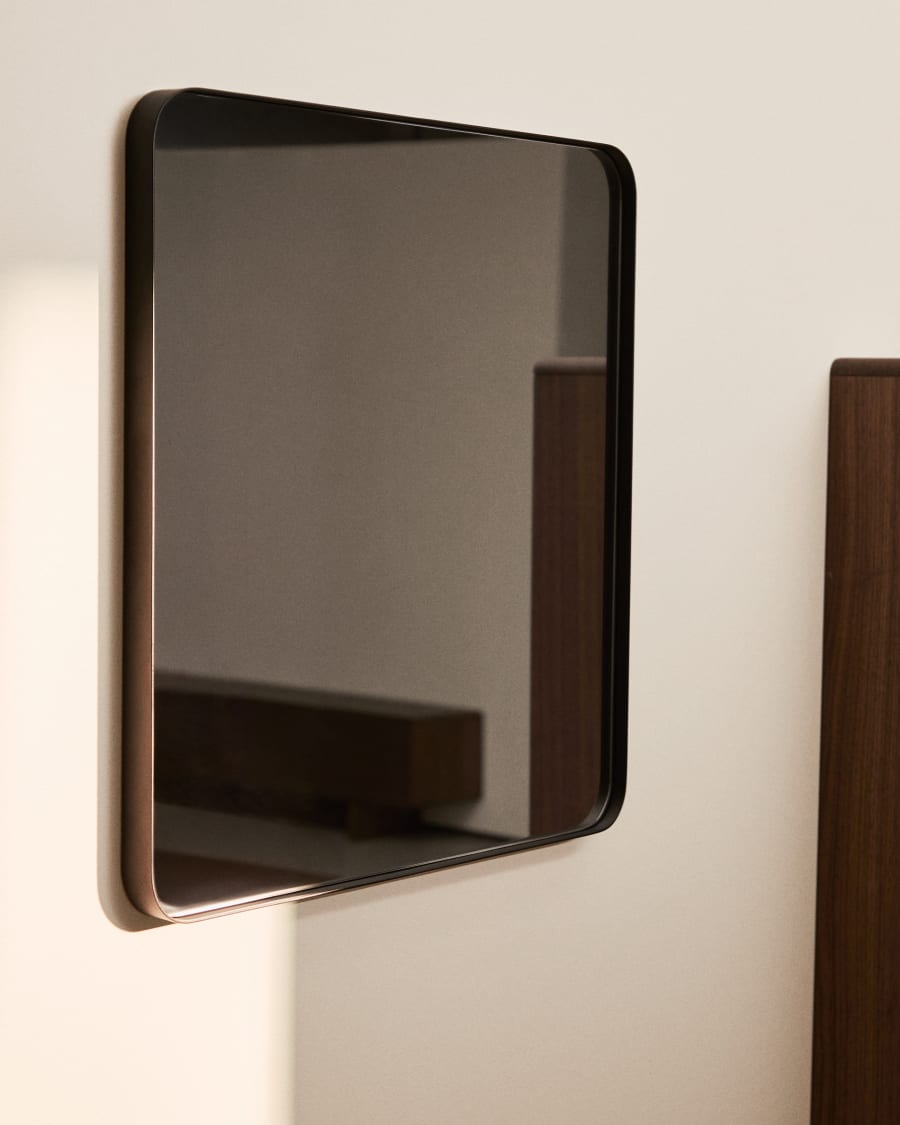 Marco black metal mirror 60 x 60cm