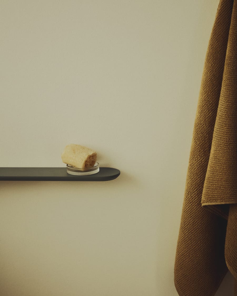 Arely set of 2 shelves in MDF with green lacquer finish 35 cm/55 cm