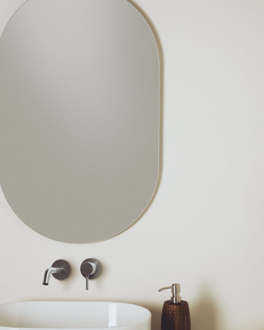 Donia oval bathroom mirror 80 x 50cm