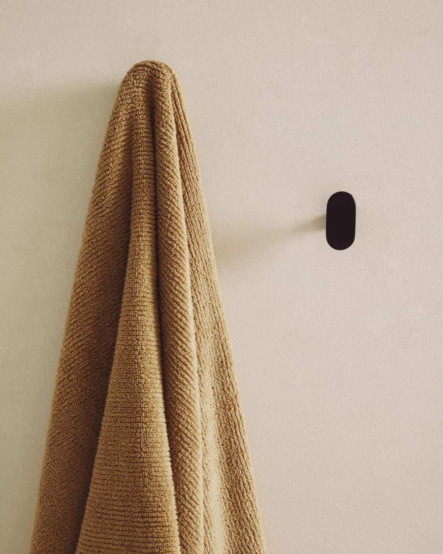 Arely set of 2 solid beech wood hangers with black lacquer finish 6.5 cm/10 cm