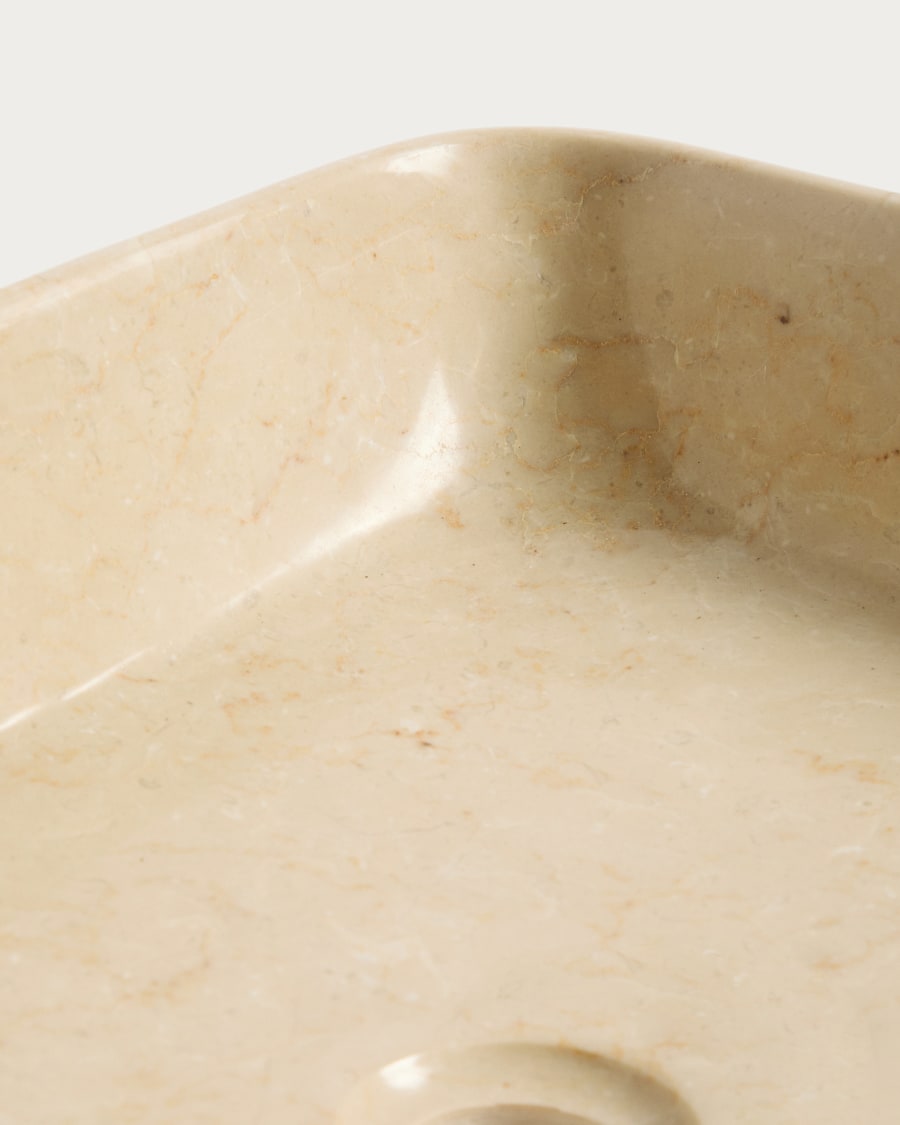 Darnen beige marble countertop washbasin 55 x 35cm