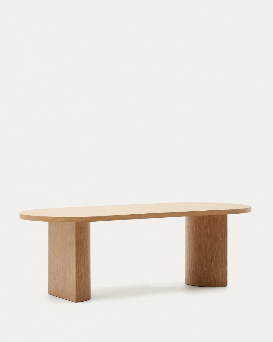 Nealy table with an oak veneer in a natural finish, 240 x 100 cm