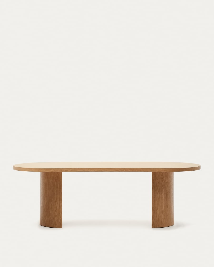Nealy table with an oak veneer in a natural finish, 240 x 100 cm