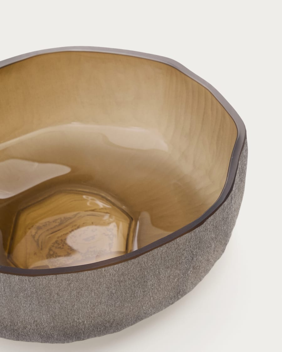 Centrotavola in vetro marrone Terrava 10 cm