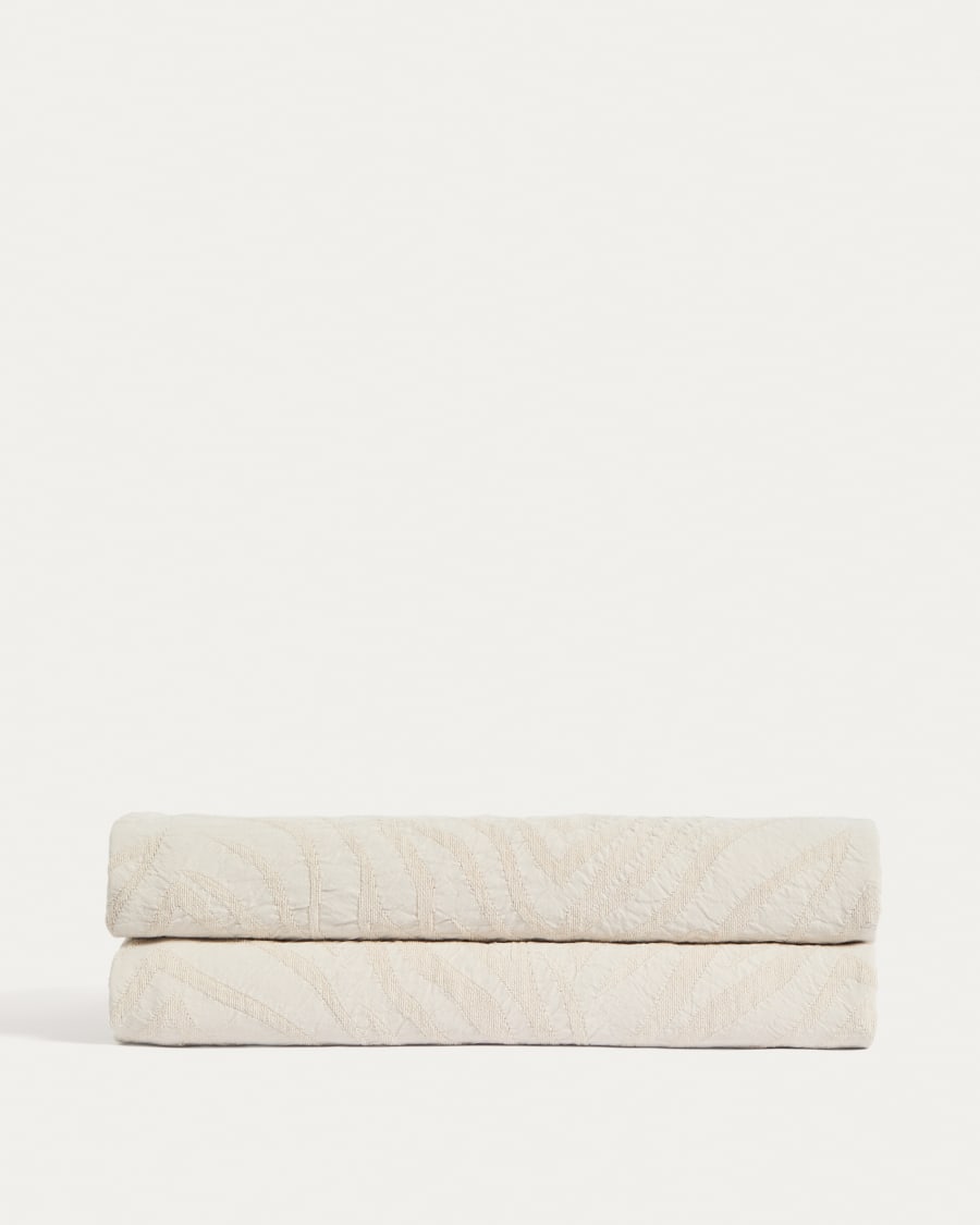 Zenti 100% cotton bedspread in double sided zebra jacquard for 90/135 cm bed