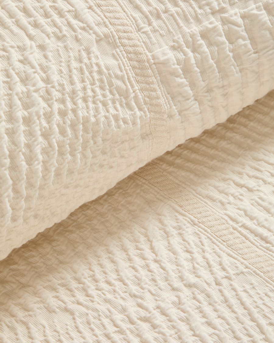 Raylo bedspread in 100% cotton with striped structure for 150/160 cm bed