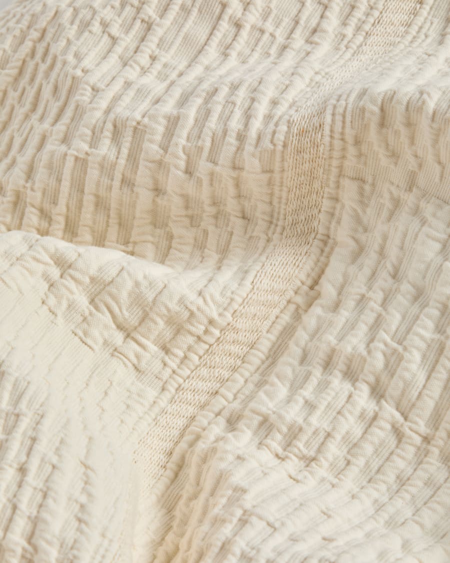 Raylo bedspread in 100% cotton with striped structure for 150/160 cm bed