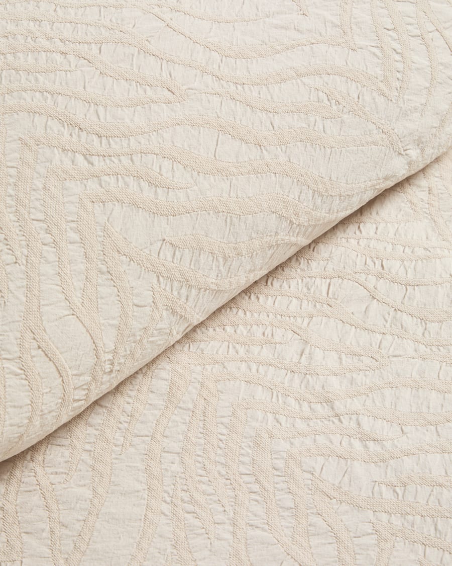 Zenti 100% cotton bedspread in double sided zebra jacquard for 90/135 cm bed