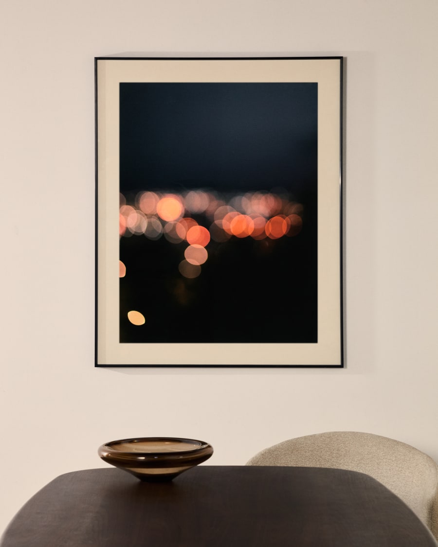 Quadro Zavira fotografia di luci di Barcellona 50 x 70 cm