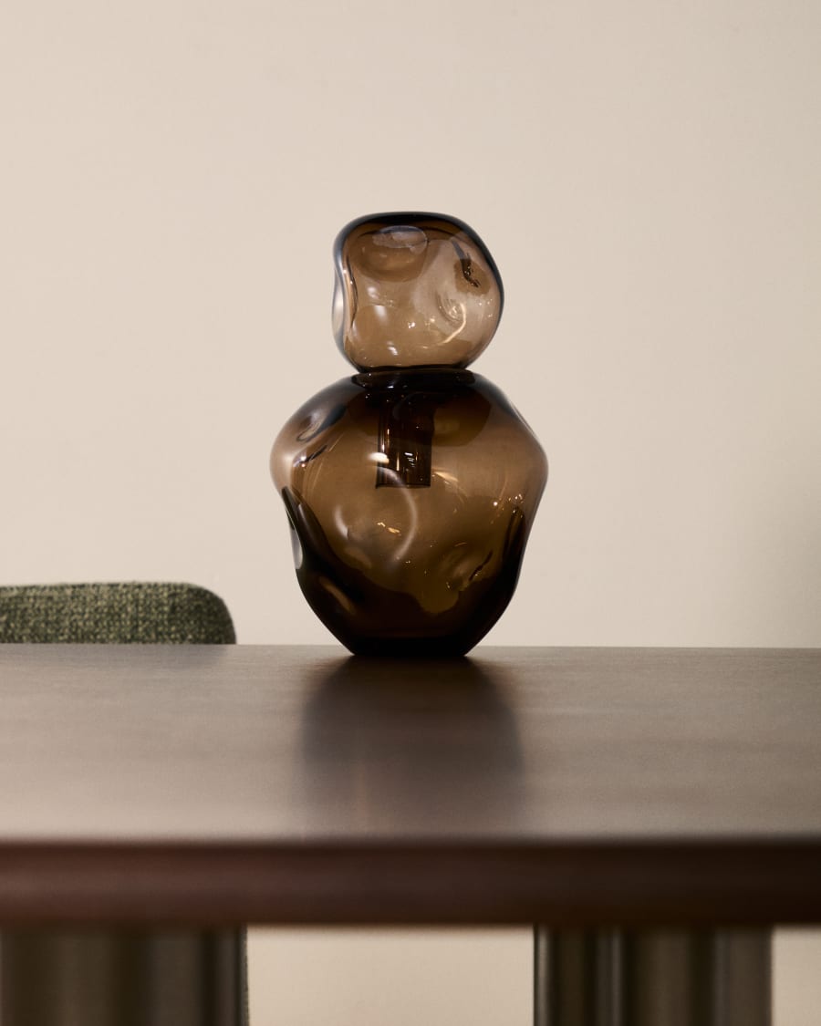Olivet brown glass vase 30 cm