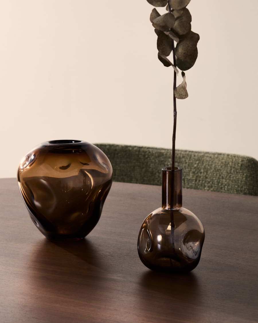 Olivet brown glass vase 30 cm