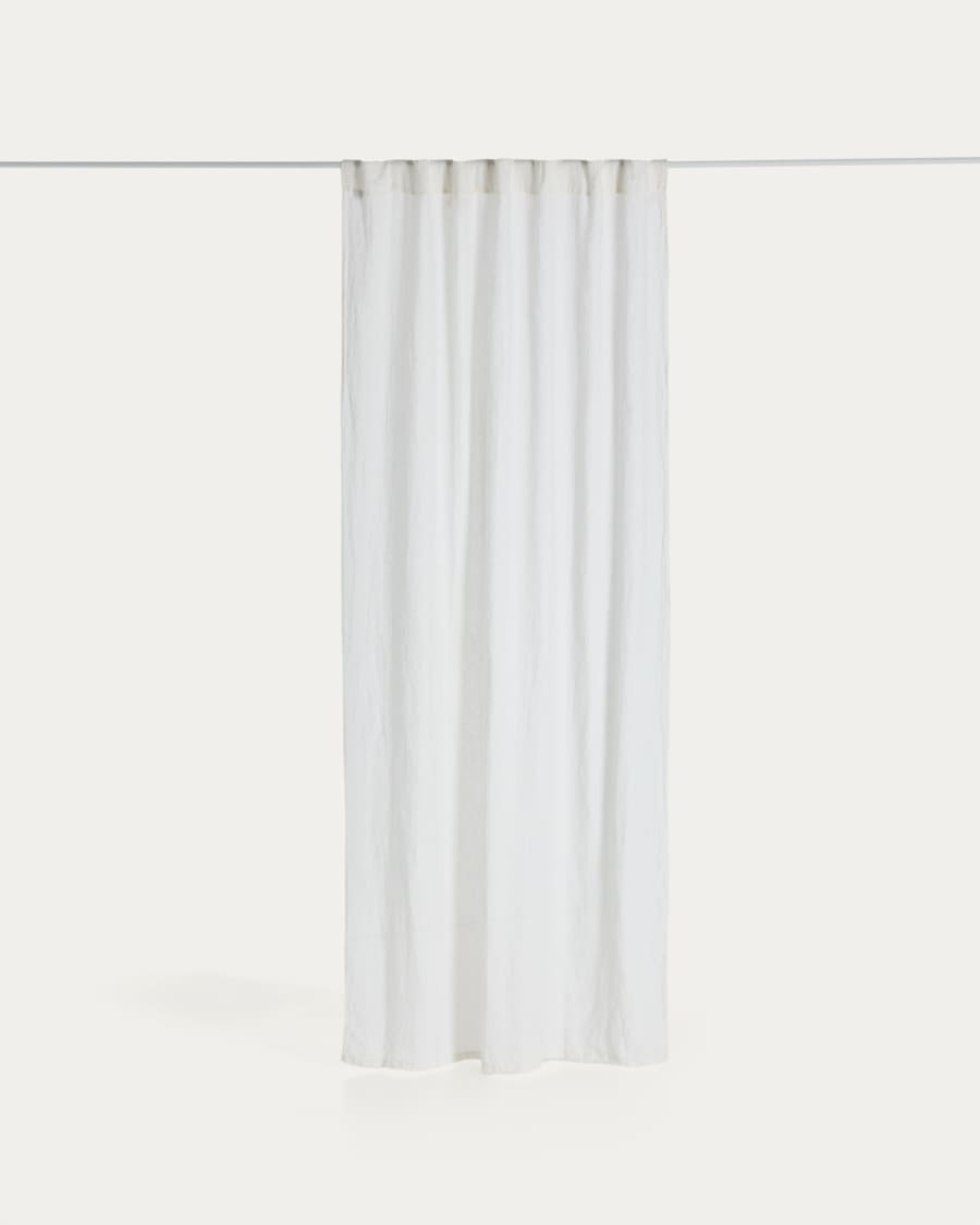 Tenda Nolira in cotone e lino écru 140 x 270 cm