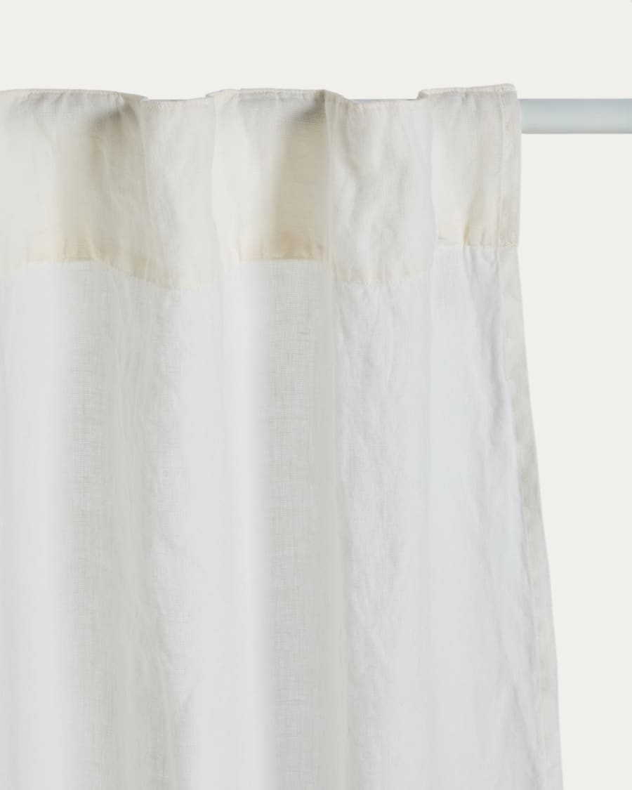 Tenda Nolira in cotone e lino écru 140 x 270 cm