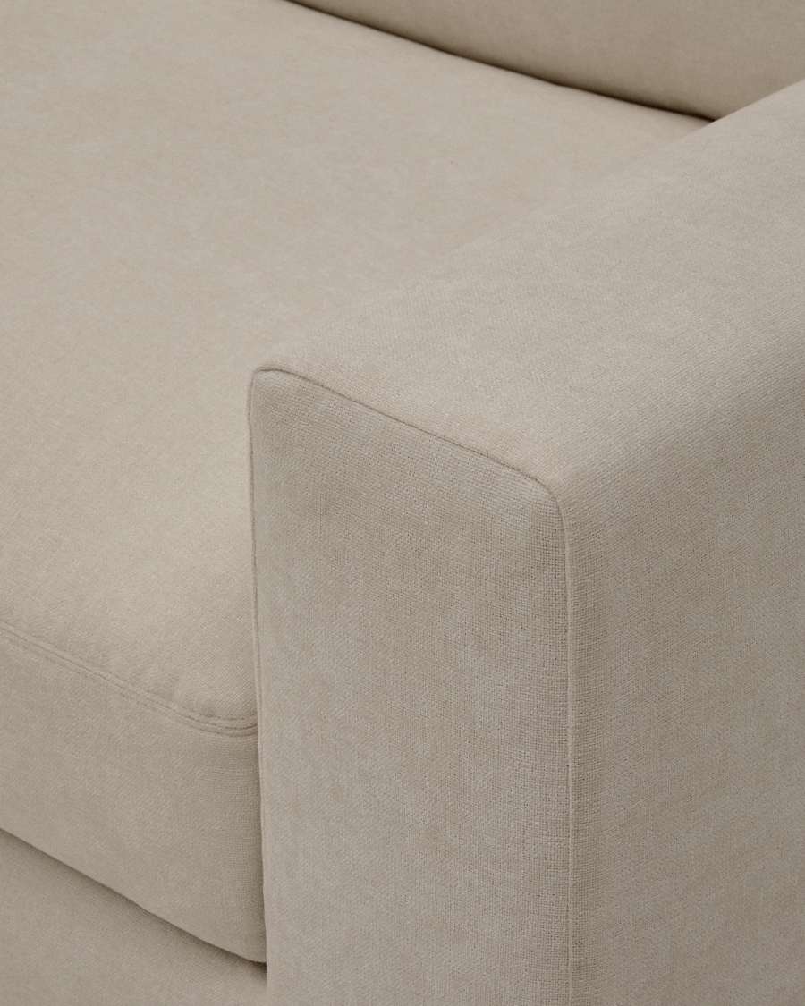 Alea removable cover modular sofa 5-seater in light brown 310 x 310 cm